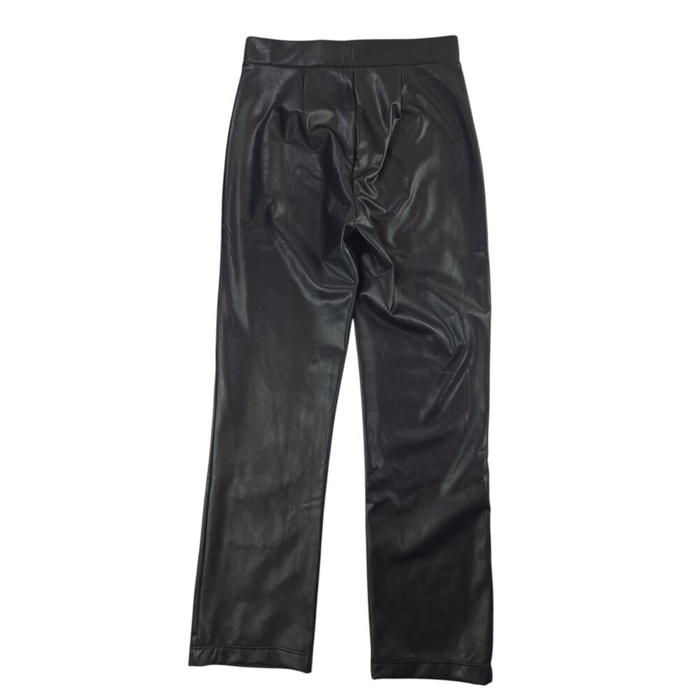 Sanctuary | Black, Straight Leg, Faux Leather Pants | Size XS - Picture 3 of 3